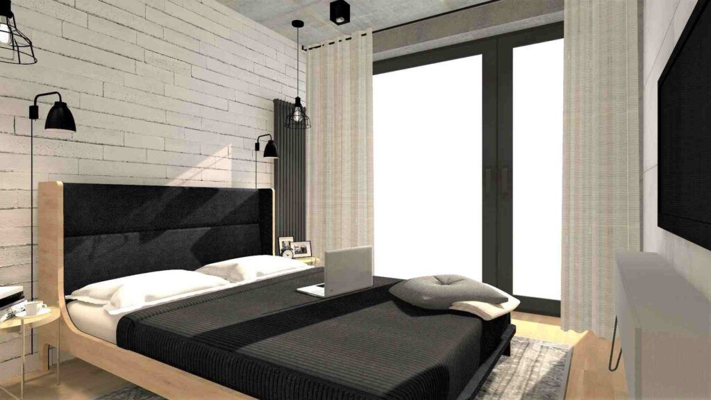 sypialnia-loft-beton-drewno